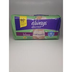 Always Discreet L/G Large 28 ct Underwear For Women